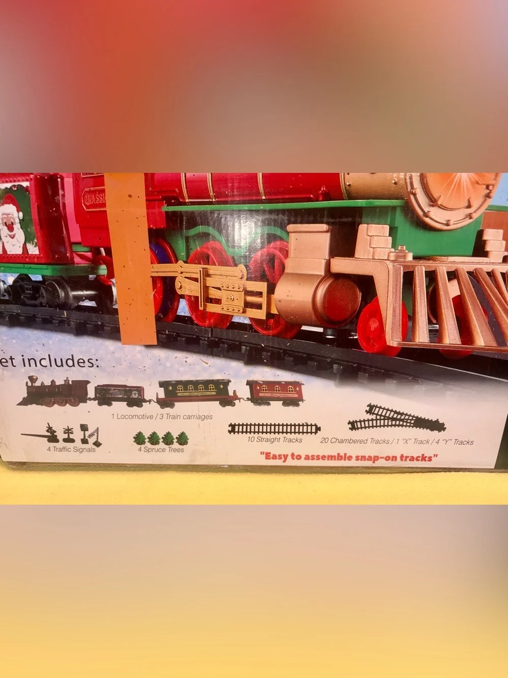 The North Pole Express 47 Piece Christmas Train Set Animated Choo choo Sound New